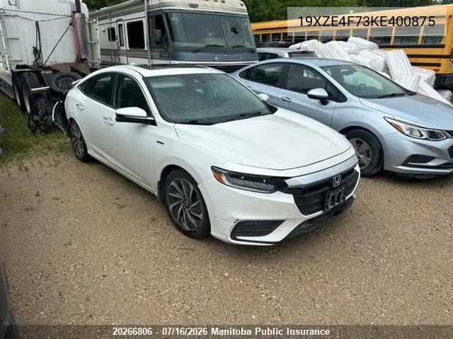 2019 Honda Insight Touring VIN: 19XZE4F73KE400875 Lot: 20266806