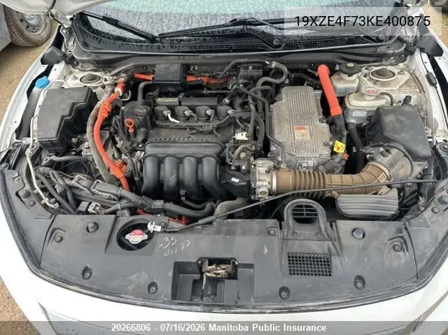 2019 Honda Insight Touring VIN: 19XZE4F73KE400875 Lot: 20266806