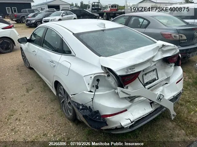 2019 Honda Insight Touring VIN: 19XZE4F73KE400875 Lot: 20266806