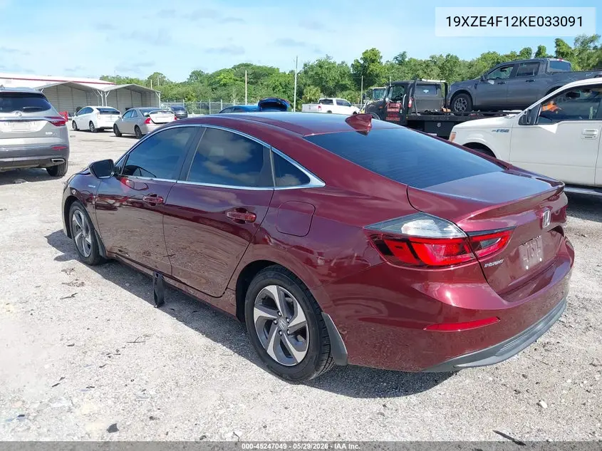 2019 Honda Insight Lx VIN: 19XZE4F12KE033091 Lot: 45247049