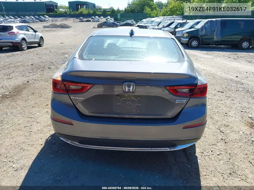 2019 Honda Insight Touring VIN: 19XZE4F91KE032617 Lot: 45308794