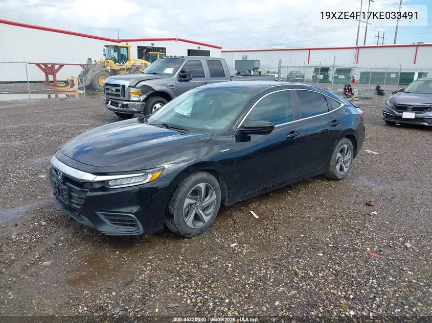 2019 Honda Insight Lx VIN: 19XZE4F17KE033491 Lot: 45320080