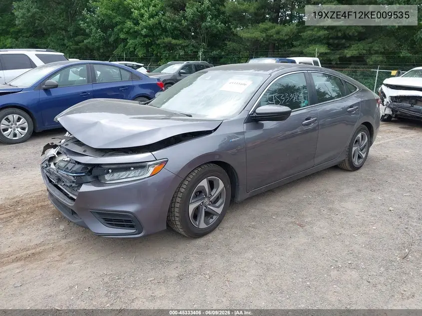 2019 Honda Insight Lx VIN: 19XZE4F12KE009535 Lot: 45333406
