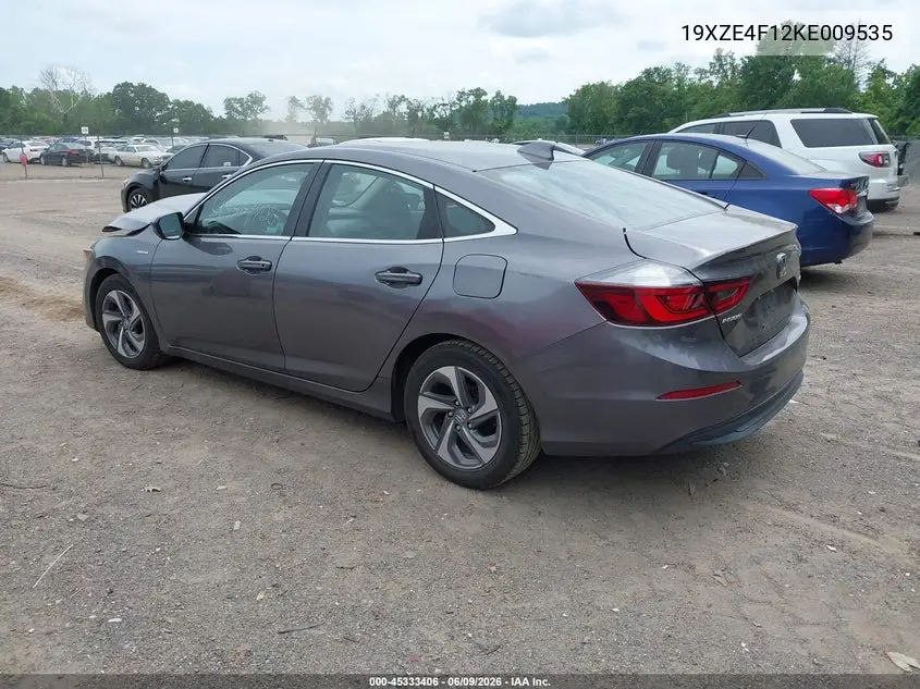 2019 Honda Insight Lx VIN: 19XZE4F12KE009535 Lot: 45333406