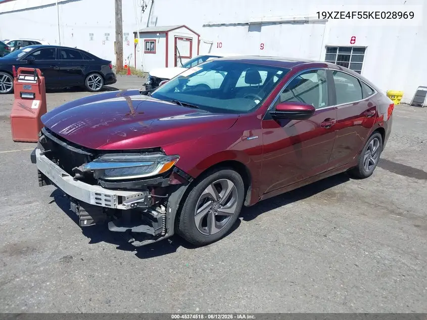 2019 Honda Insight Ex VIN: 19XZE4F55KE028969 Lot: 45374518