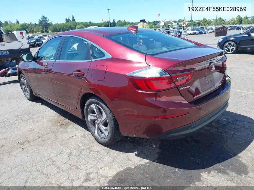 2019 Honda Insight Ex VIN: 19XZE4F55KE028969 Lot: 45374518