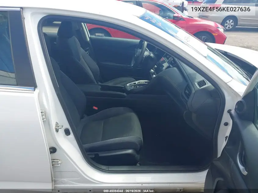 2019 Honda Insight Ex VIN: 19XZE4F56KE027636 Lot: 45384346