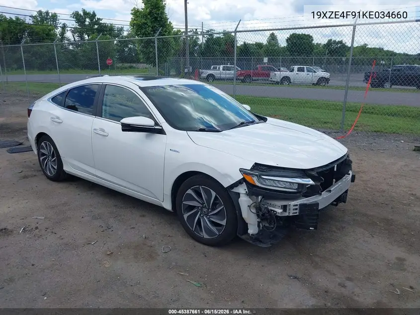 2019 Honda Insight Touring VIN: 19XZE4F91KE034660 Lot: 45387661