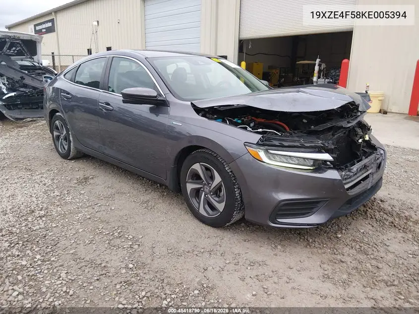 2019 Honda Insight Ex VIN: 19XZE4F58KE005394 Lot: 45418790