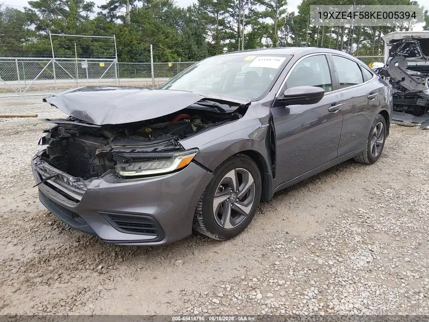 2019 Honda Insight Ex VIN: 19XZE4F58KE005394 Lot: 45418790
