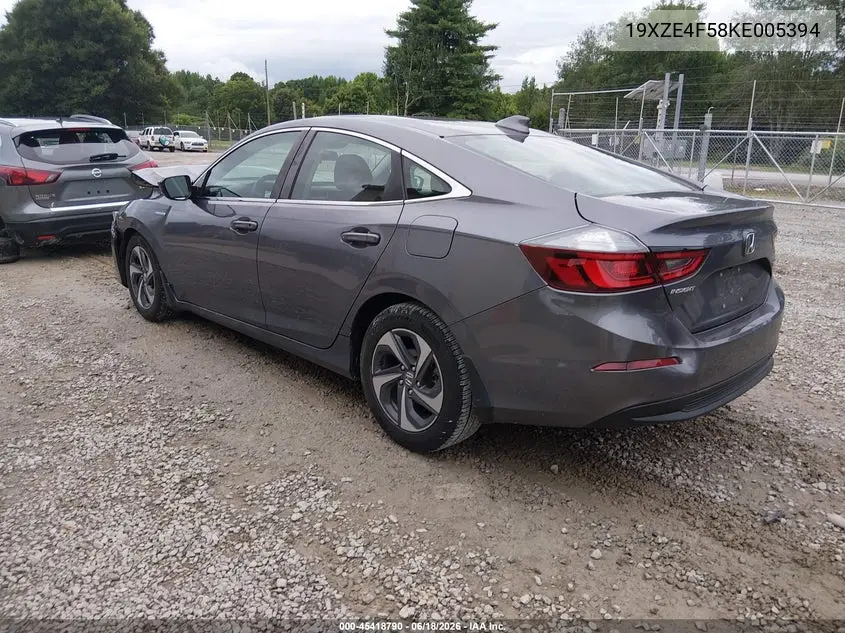 2019 Honda Insight Ex VIN: 19XZE4F58KE005394 Lot: 45418790