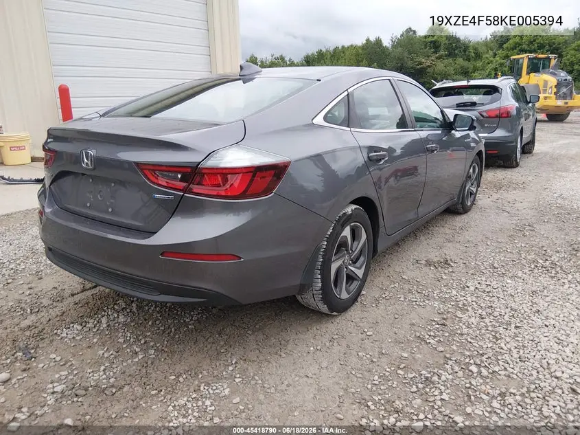 2019 Honda Insight Ex VIN: 19XZE4F58KE005394 Lot: 45418790