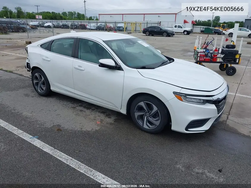 2019 Honda Insight Ex VIN: 19XZE4F54KE005666 Lot: 45422612