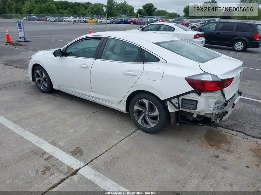 2019 Honda Insight Ex VIN: 19XZE4F54KE005666 Lot: 45422612