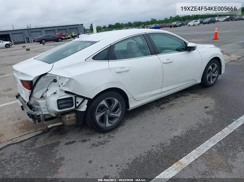 2019 Honda Insight Ex VIN: 19XZE4F54KE005666 Lot: 45422612