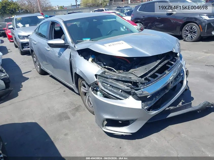 2019 Honda Insight Lx VIN: 19XZE4F15KE004698 Lot: 45435924