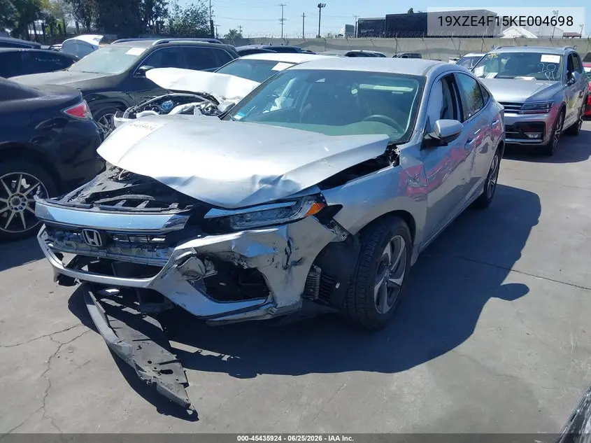 2019 Honda Insight Lx VIN: 19XZE4F15KE004698 Lot: 45435924