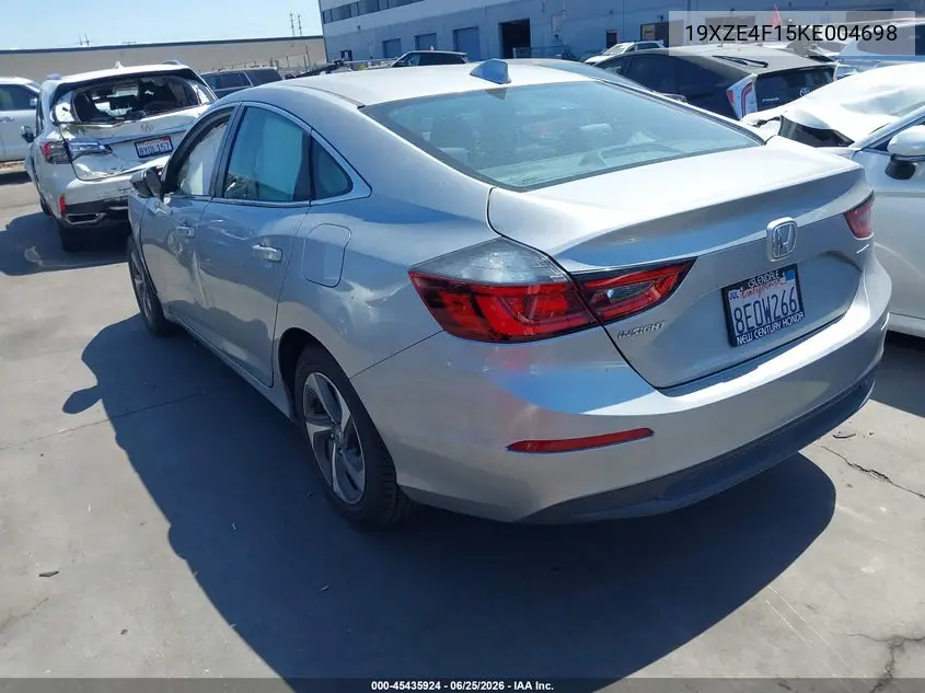 2019 Honda Insight Lx VIN: 19XZE4F15KE004698 Lot: 45435924