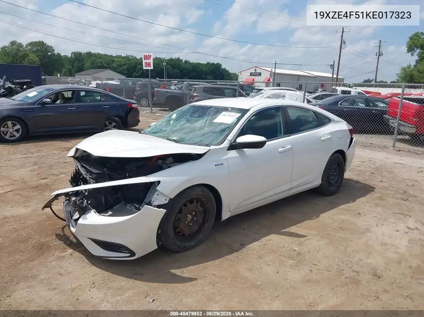 2019 Honda Insight Ex VIN: 19XZE4F51KE017323 Lot: 45479952
