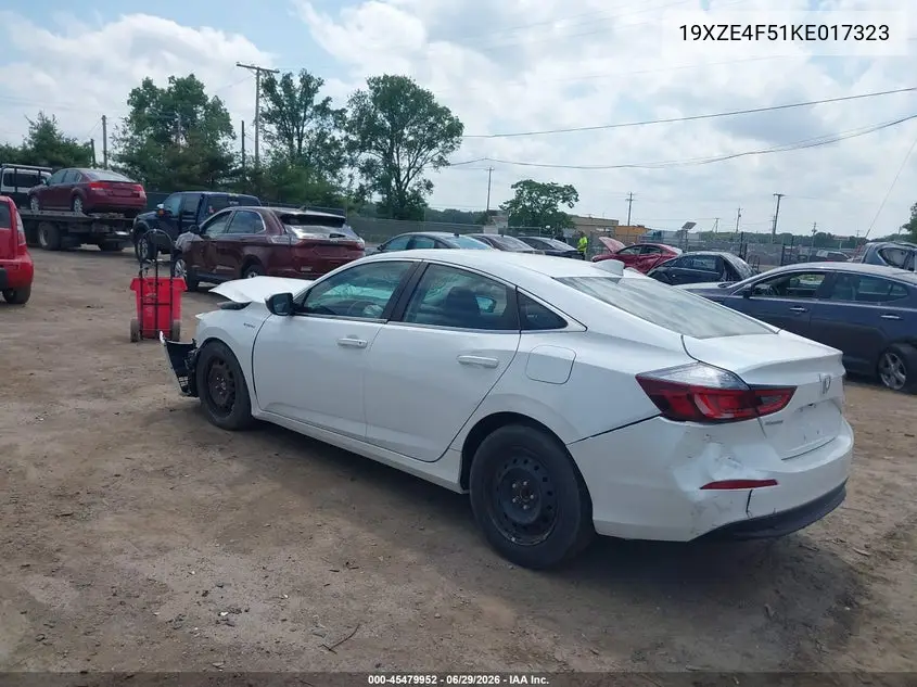 2019 Honda Insight Ex VIN: 19XZE4F51KE017323 Lot: 45479952