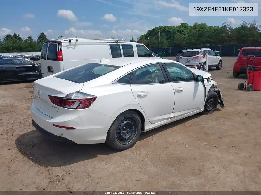 2019 Honda Insight Ex VIN: 19XZE4F51KE017323 Lot: 45479952