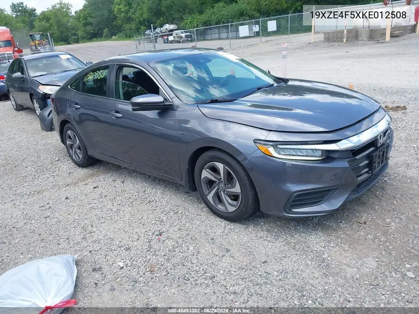 2019 Honda Insight Ex VIN: 19XZE4F5XKE012508 Lot: 45493382