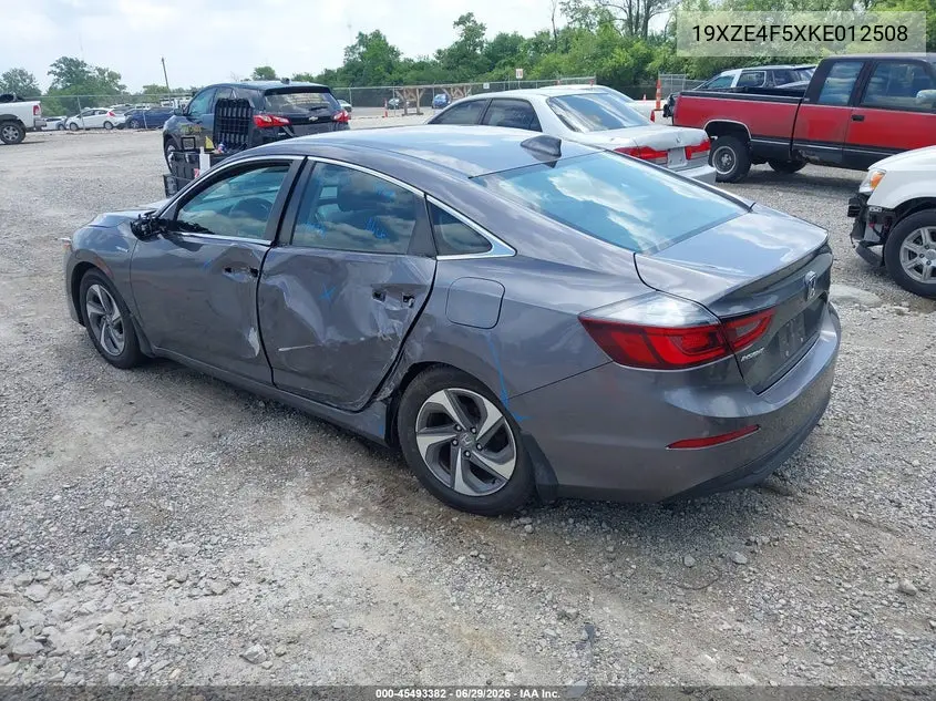 2019 Honda Insight Ex VIN: 19XZE4F5XKE012508 Lot: 45493382