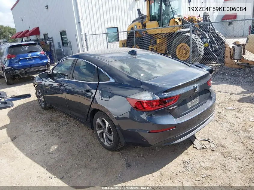 2019 Honda Insight Ex VIN: 19XZE4F59KE006084 Lot: 45536936