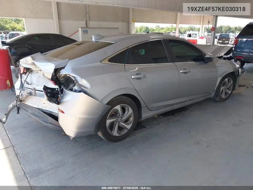 2019 Honda Insight Ex VIN: 19XZE4F57KE030318 Lot: 45570877
