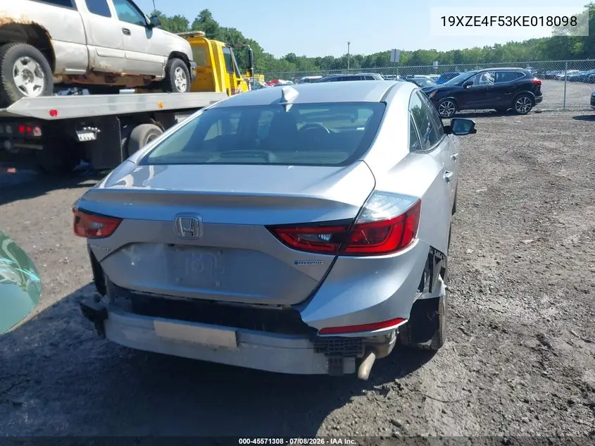 2019 Honda Insight Ex VIN: 19XZE4F53KE018098 Lot: 45571308