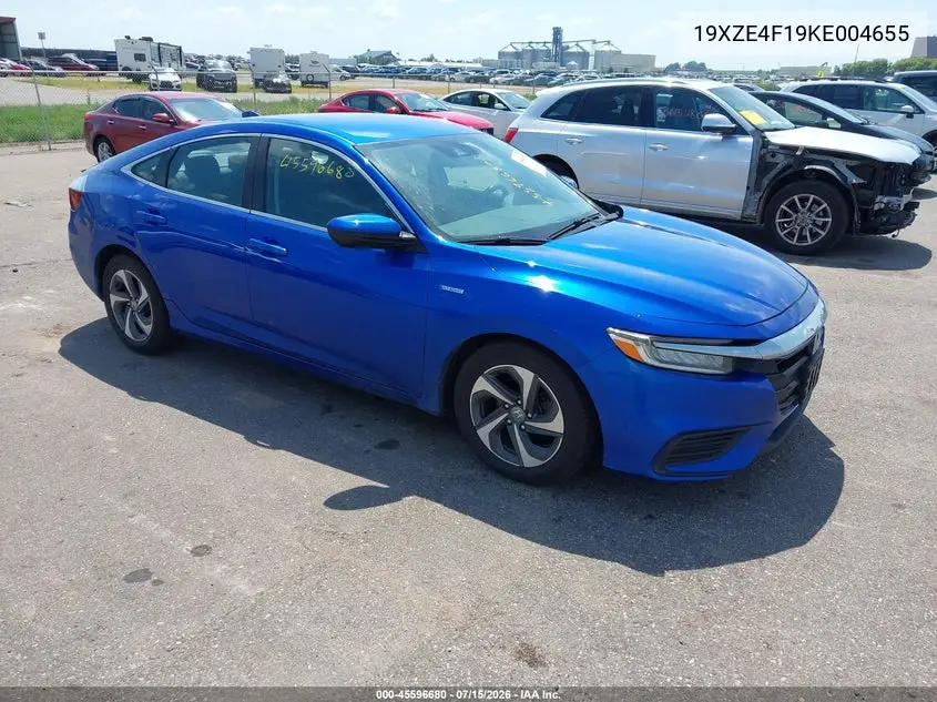 2019 Honda Insight Lx VIN: 19XZE4F19KE004655 Lot: 45596680