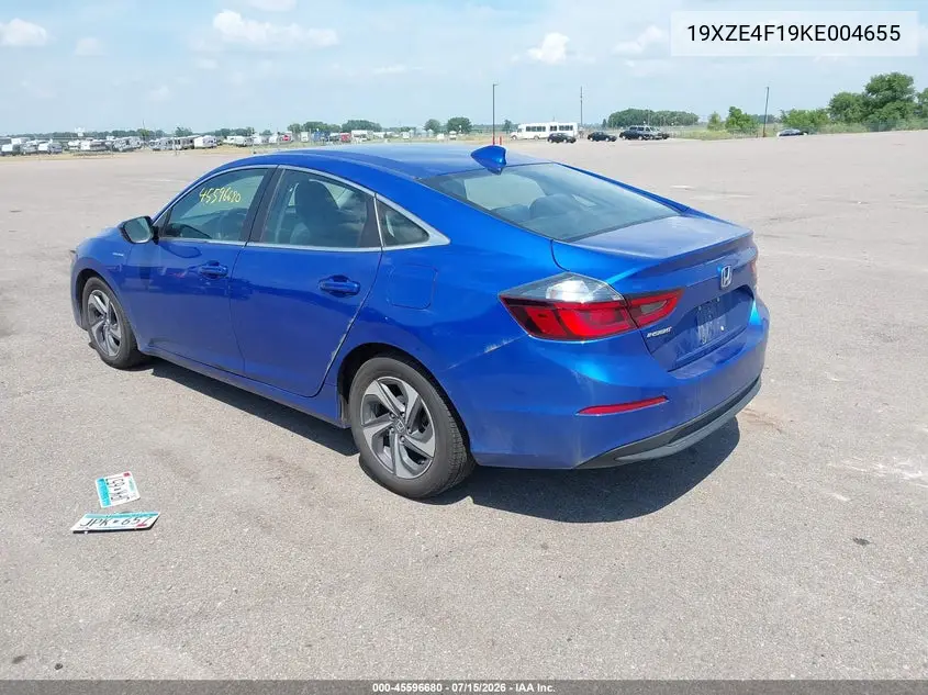 2019 Honda Insight Lx VIN: 19XZE4F19KE004655 Lot: 45596680