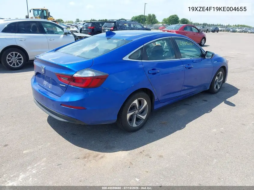 2019 Honda Insight Lx VIN: 19XZE4F19KE004655 Lot: 45596680