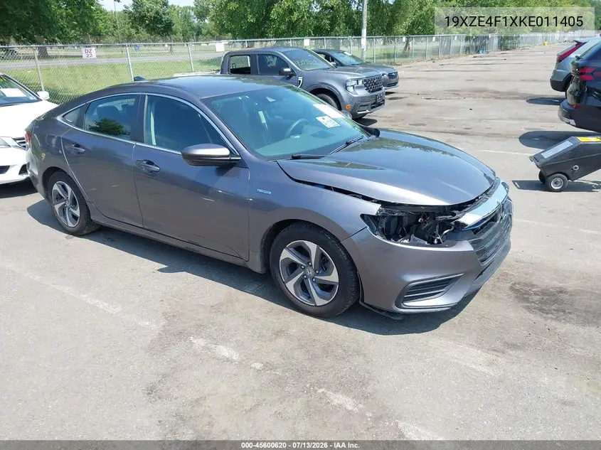 2019 Honda Insight Lx VIN: 19XZE4F1XKE011405 Lot: 45600620