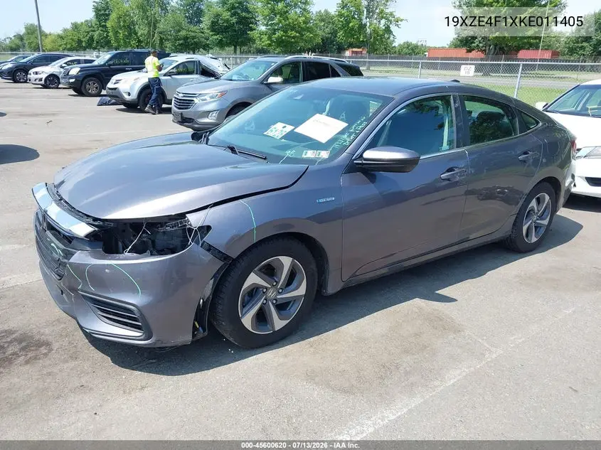 2019 Honda Insight Lx VIN: 19XZE4F1XKE011405 Lot: 45600620