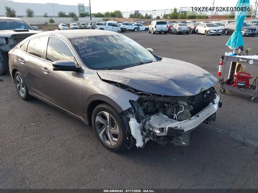 2019 Honda Insight Ex VIN: 19XZE4F52KE030436 Lot: 45640242