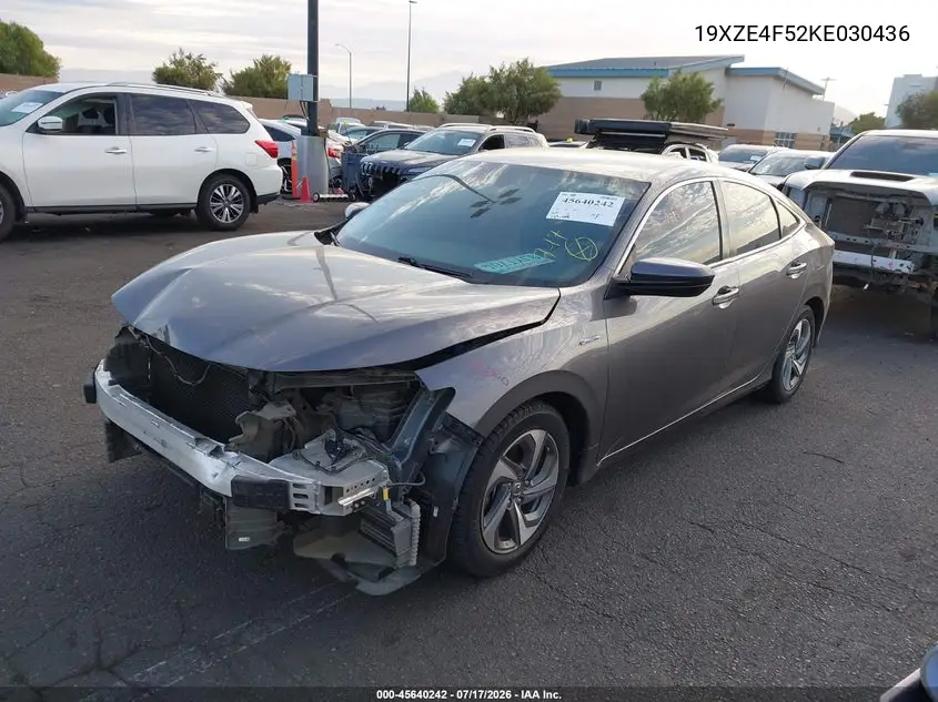 2019 Honda Insight Ex VIN: 19XZE4F52KE030436 Lot: 45640242