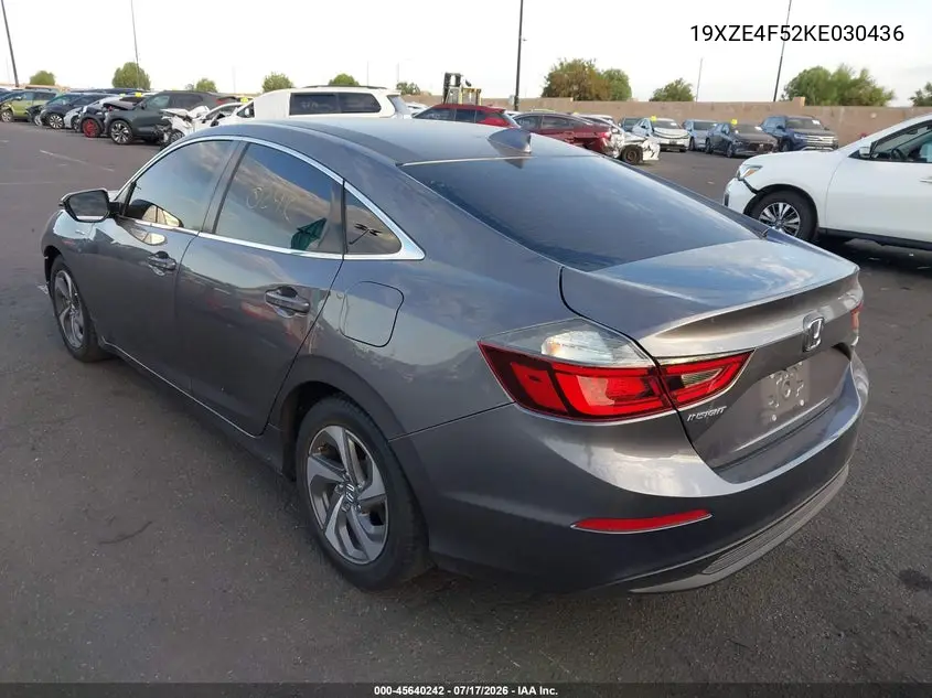 2019 Honda Insight Ex VIN: 19XZE4F52KE030436 Lot: 45640242