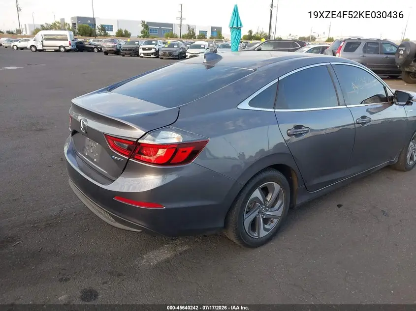 2019 Honda Insight Ex VIN: 19XZE4F52KE030436 Lot: 45640242