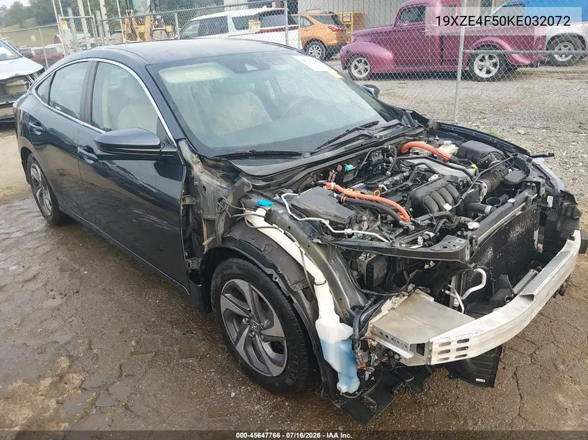 2019 Honda Insight Ex VIN: 19XZE4F50KE032072 Lot: 45647766