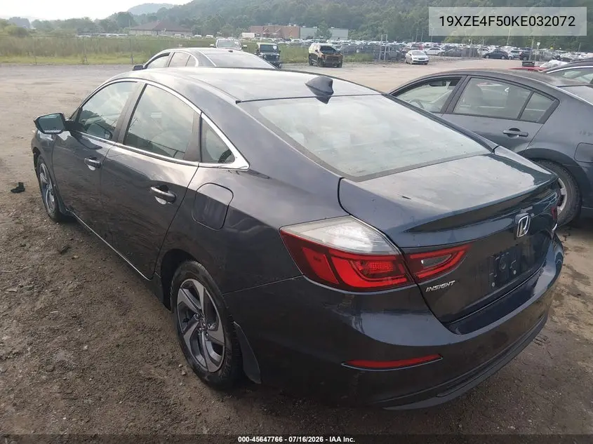 2019 Honda Insight Ex VIN: 19XZE4F50KE032072 Lot: 45647766