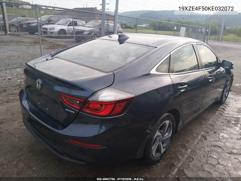 2019 Honda Insight Ex VIN: 19XZE4F50KE032072 Lot: 45647766