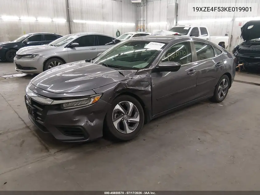 2019 Honda Insight Ex VIN: 19XZE4F53KE019901 Lot: 45650570