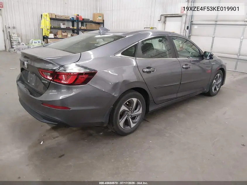 2019 Honda Insight Ex VIN: 19XZE4F53KE019901 Lot: 45650570