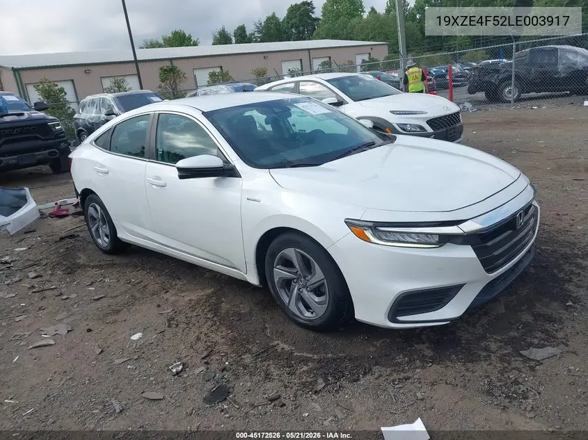 2020 Honda Insight Ex VIN: 19XZE4F52LE003917 Lot: 45172526