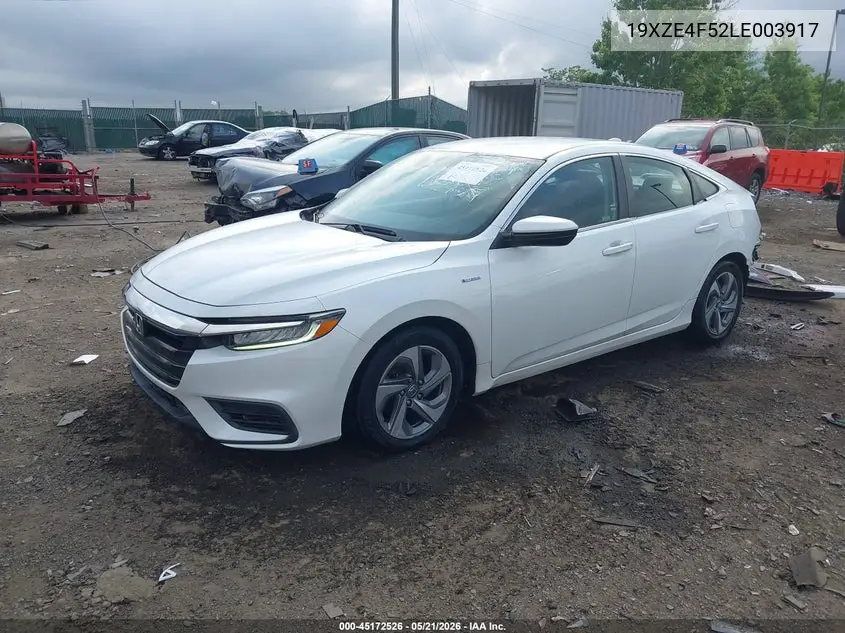 2020 Honda Insight Ex VIN: 19XZE4F52LE003917 Lot: 45172526