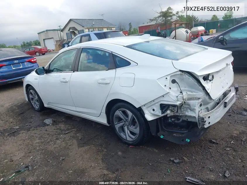 2020 Honda Insight Ex VIN: 19XZE4F52LE003917 Lot: 45172526