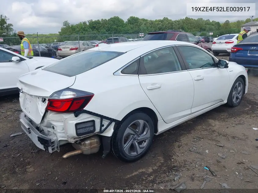 2020 Honda Insight Ex VIN: 19XZE4F52LE003917 Lot: 45172526