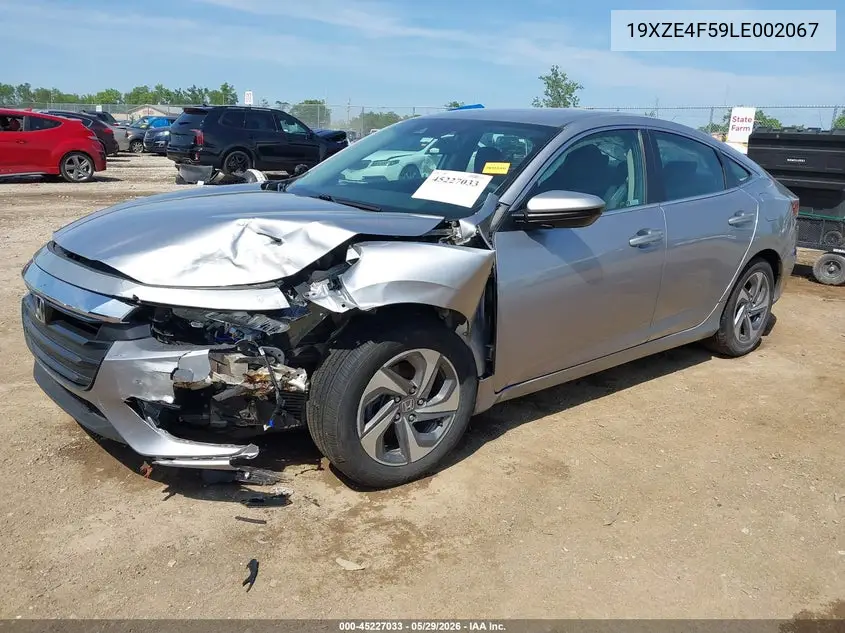 2020 Honda Insight Ex VIN: 19XZE4F59LE002067 Lot: 45227033