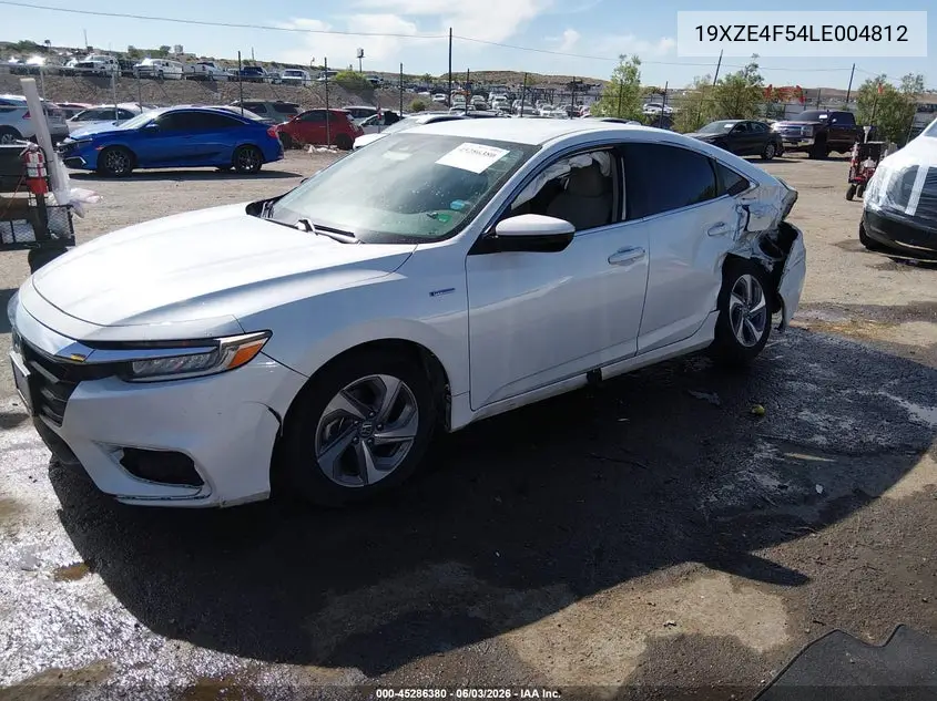2020 Honda Insight Ex VIN: 19XZE4F54LE004812 Lot: 45286380